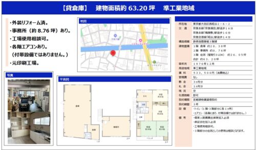  貸倉庫・貸工場｜ファクトリンク